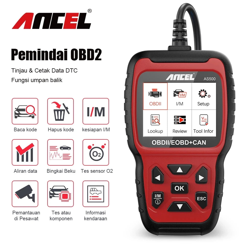 Ancel AS500 OBD2 Scanner w/ Lifetime Free Update.