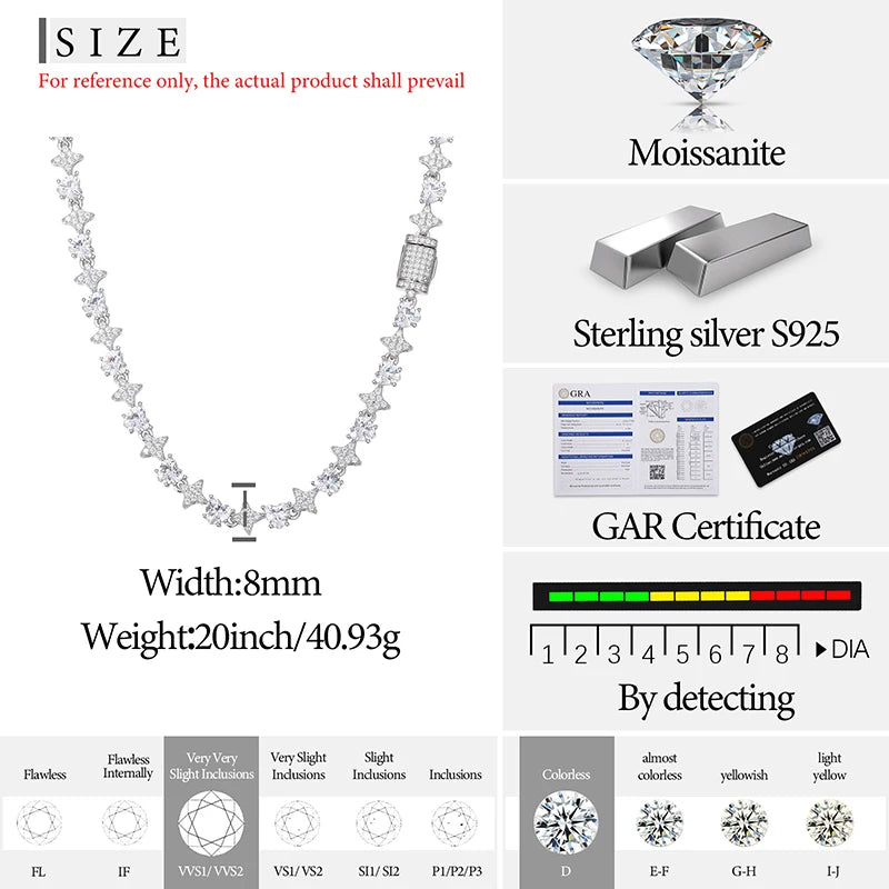 Necklace Chain 925 Silver For Women/Men.