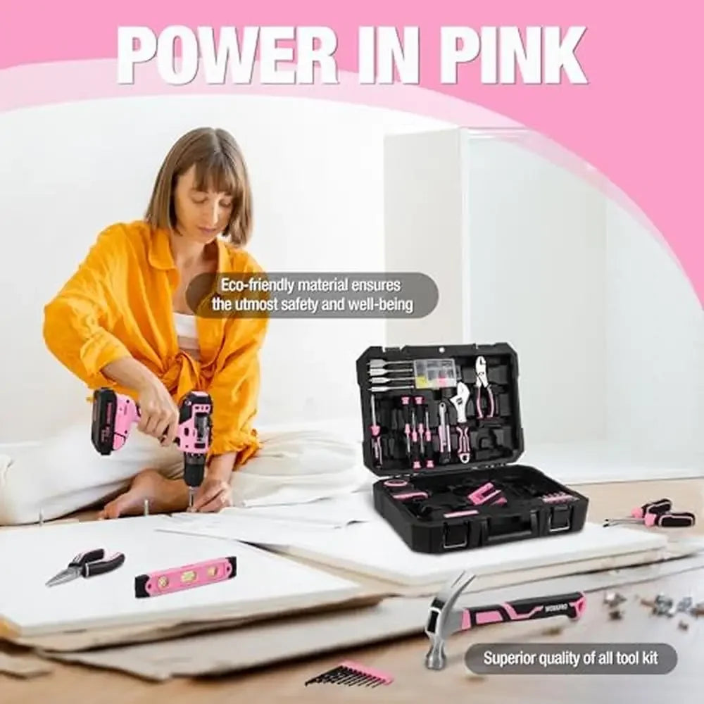 20V Pink Cordless Drill Driver Kit