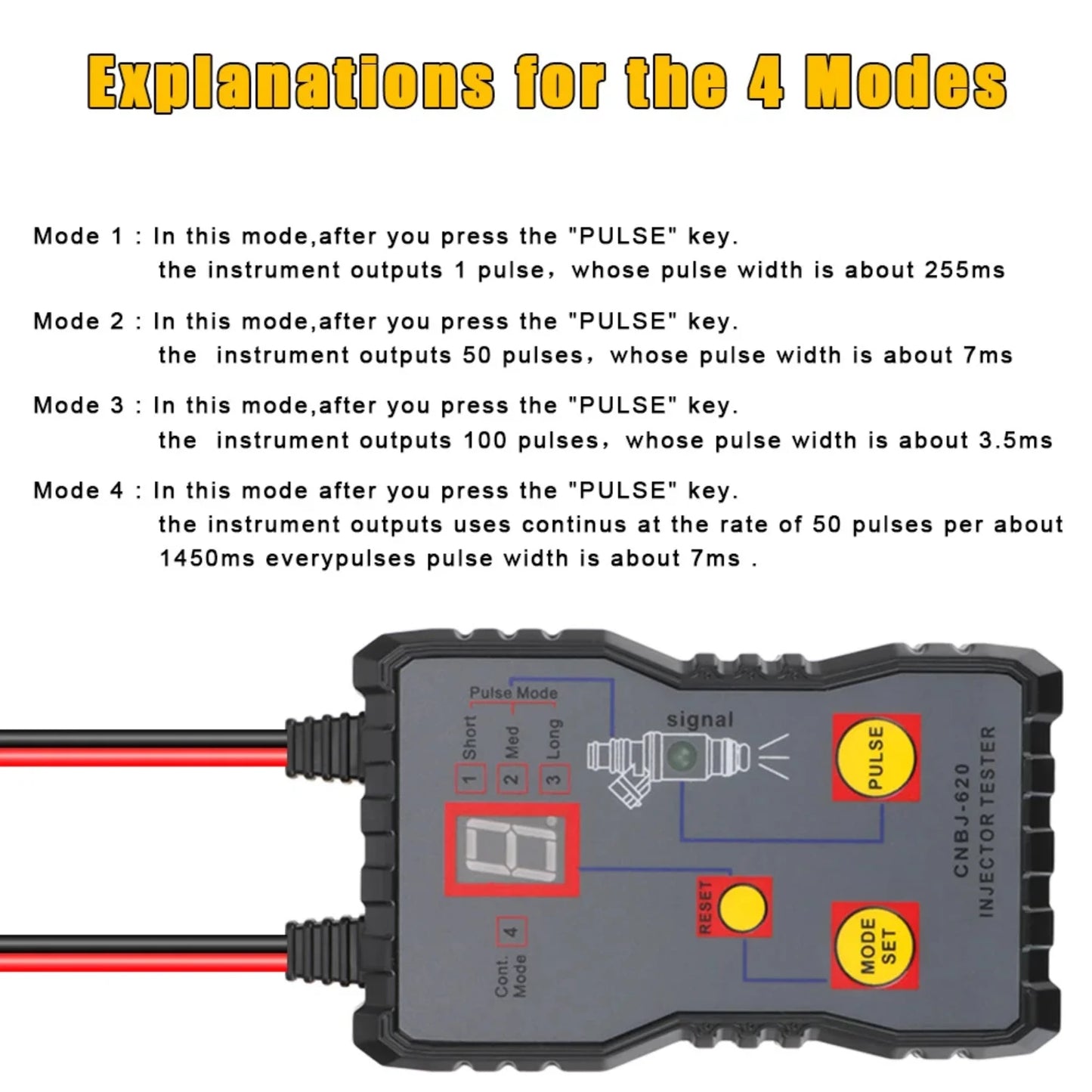 12V Car Fuel Injector Tester/ Motorcycle Diagnostic Tool.