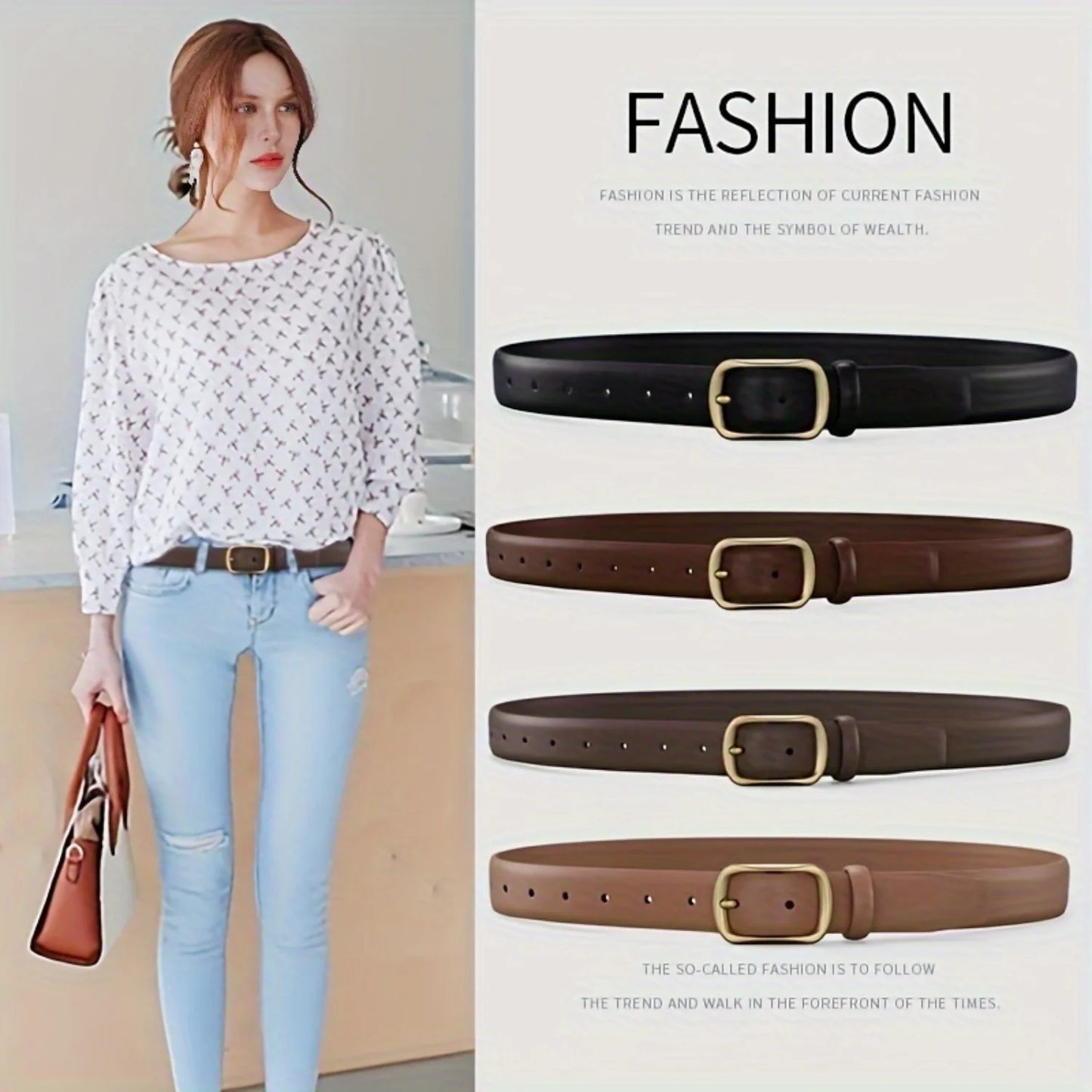 High Quality Ladies Dress Leather Belts