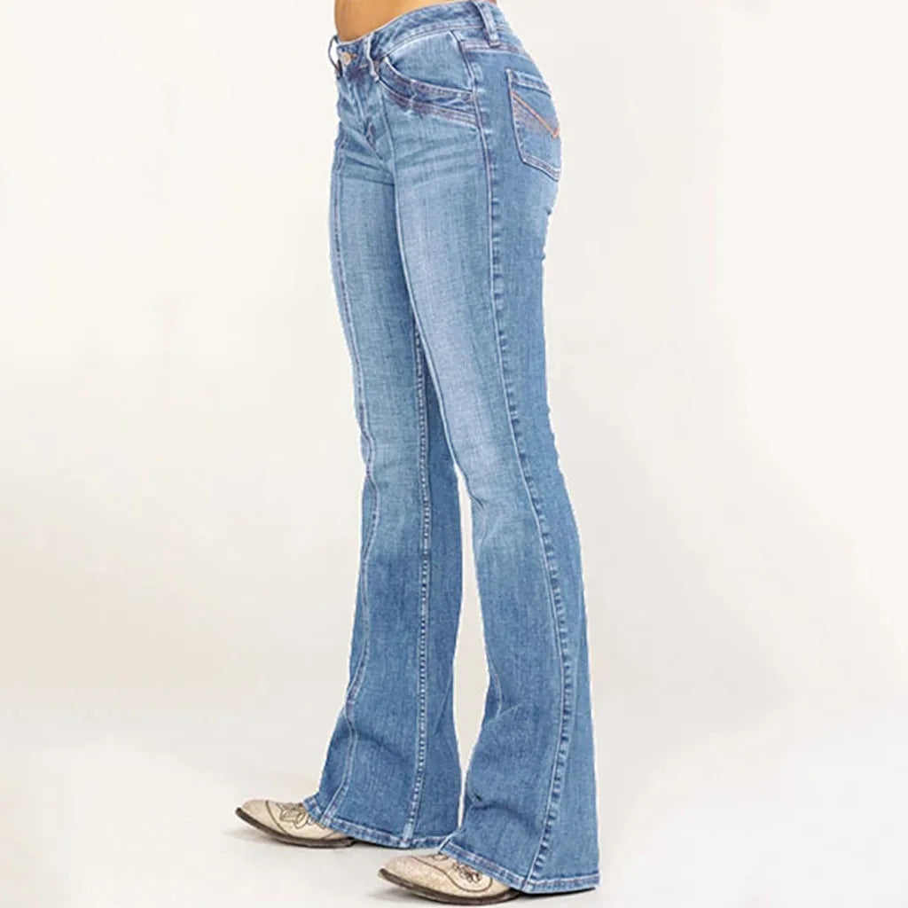 Women's Levies  Denim Stretch Button Flare Jeans.