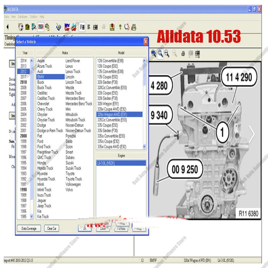 Automotive Diagnostic Software with wiring diagrams.