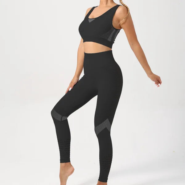 Women's 2PCS Nylon Tracksuit Yoga Set.