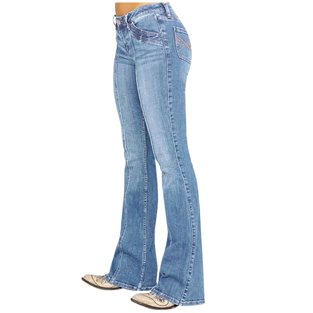 Women's Levies  Denim Stretch Button Flare Jeans.