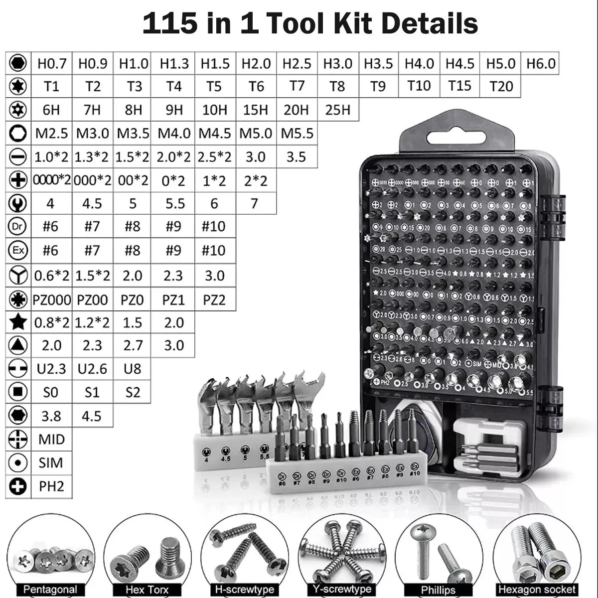 115 in 1 Precision Screwdriver Set