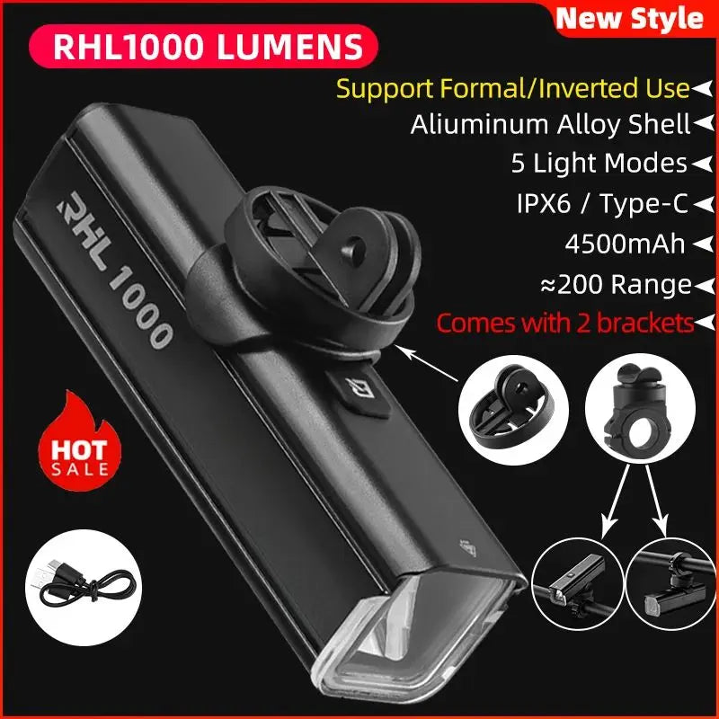 ROCKBROS Bike Front Light IPX6 Rainproof