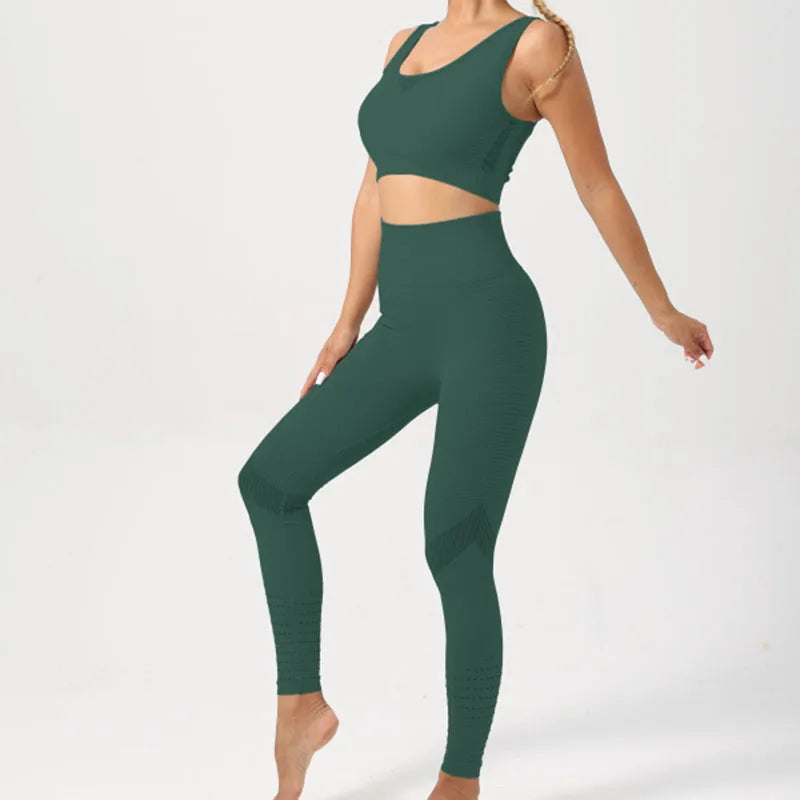 Women's 2PCS Nylon Tracksuit Yoga Set.