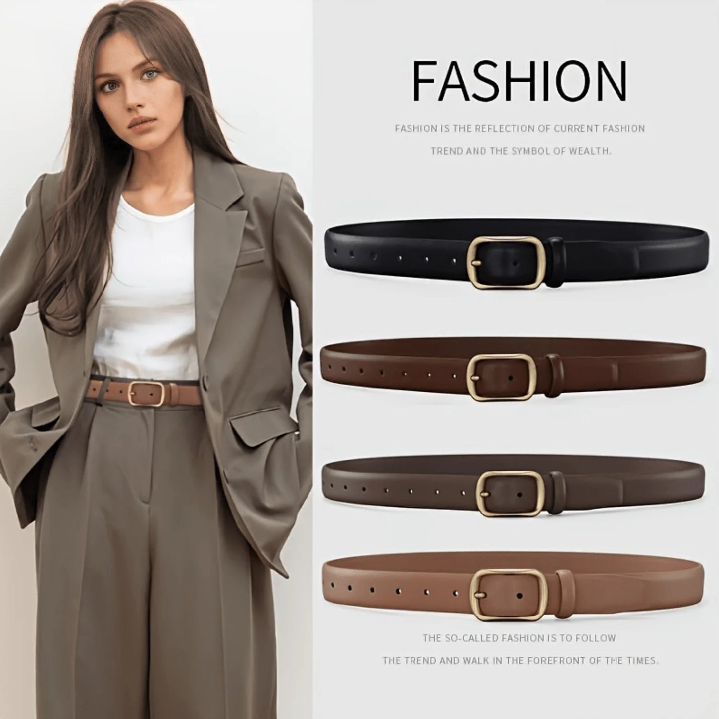 High Quality Ladies Dress Leather Belts