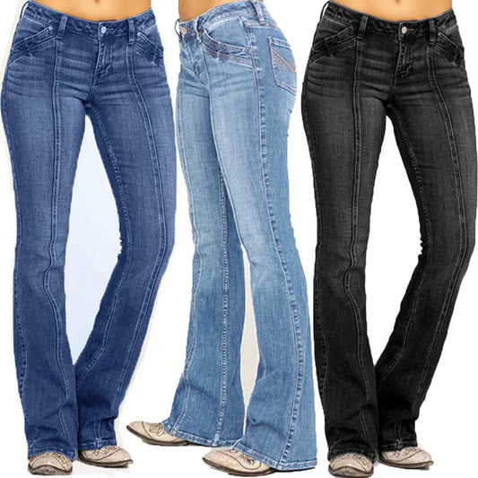 Women's Levies  Denim Stretch Button Flare Jeans.