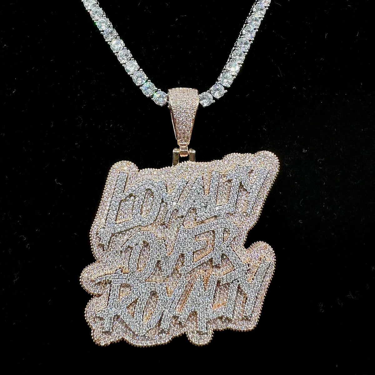 Women's Loyalty Over Royalty Pendant Necklace.