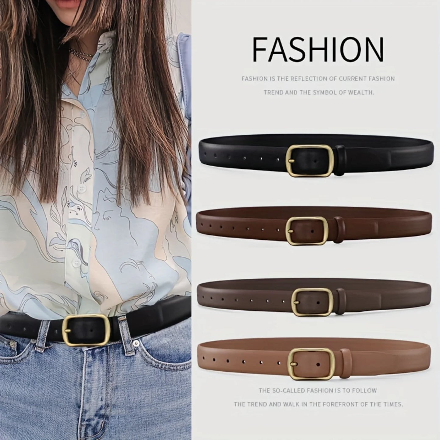 High Quality Ladies Dress Leather Belts