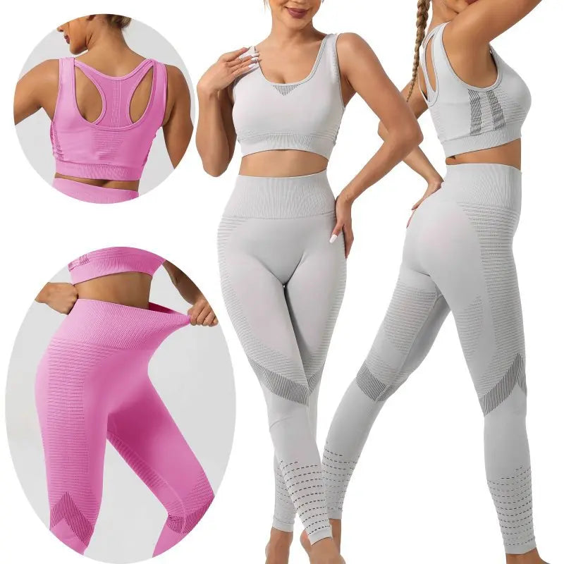 Women's 2PCS Nylon Tracksuit Yoga Set.