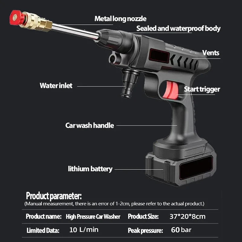 EAFC 60Bar Cordless High Pressure Car Washer