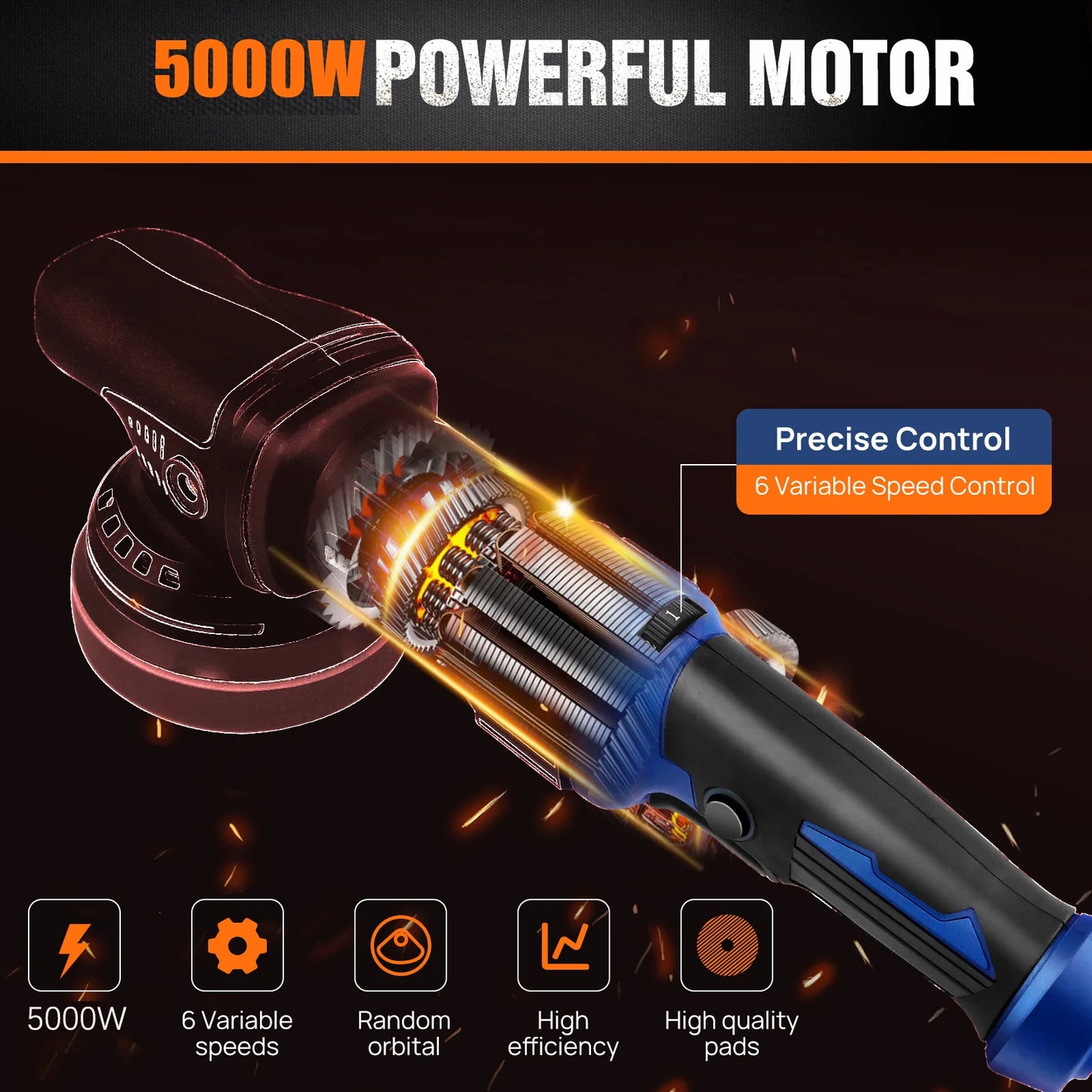 5000W Dual Action Car Polisher